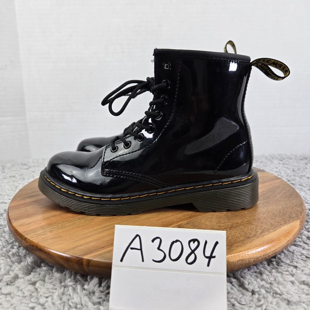 Dr. Martens Kids 3 1460 J Black Leather Lace Up Casual Lifestyle Daily Boot